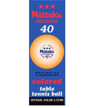 Nittaku 3-star Premium 40mm Balls - 3 pack