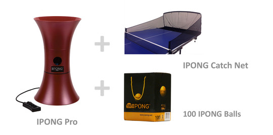 IPONG Pro Bundle - with Catch Net and 100 Balls - BEST VALUE
